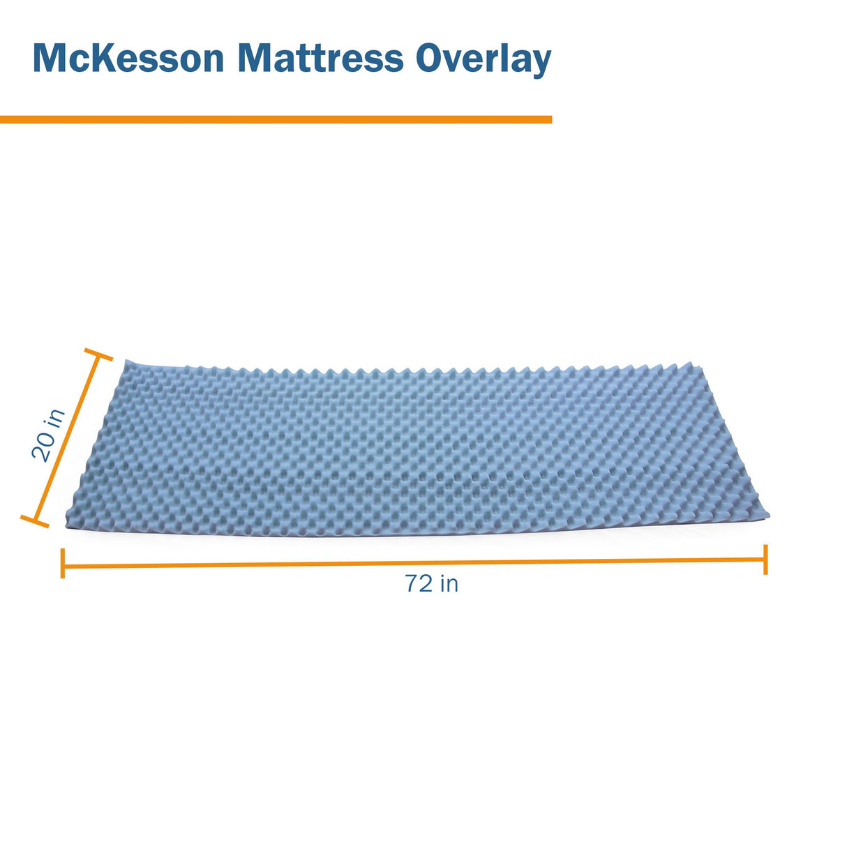 Mattress Overlay McKesson Pressure Redistribution Type 72 L X 20 W X 2 H Inch For Use with Bed Mattresses - BeHope