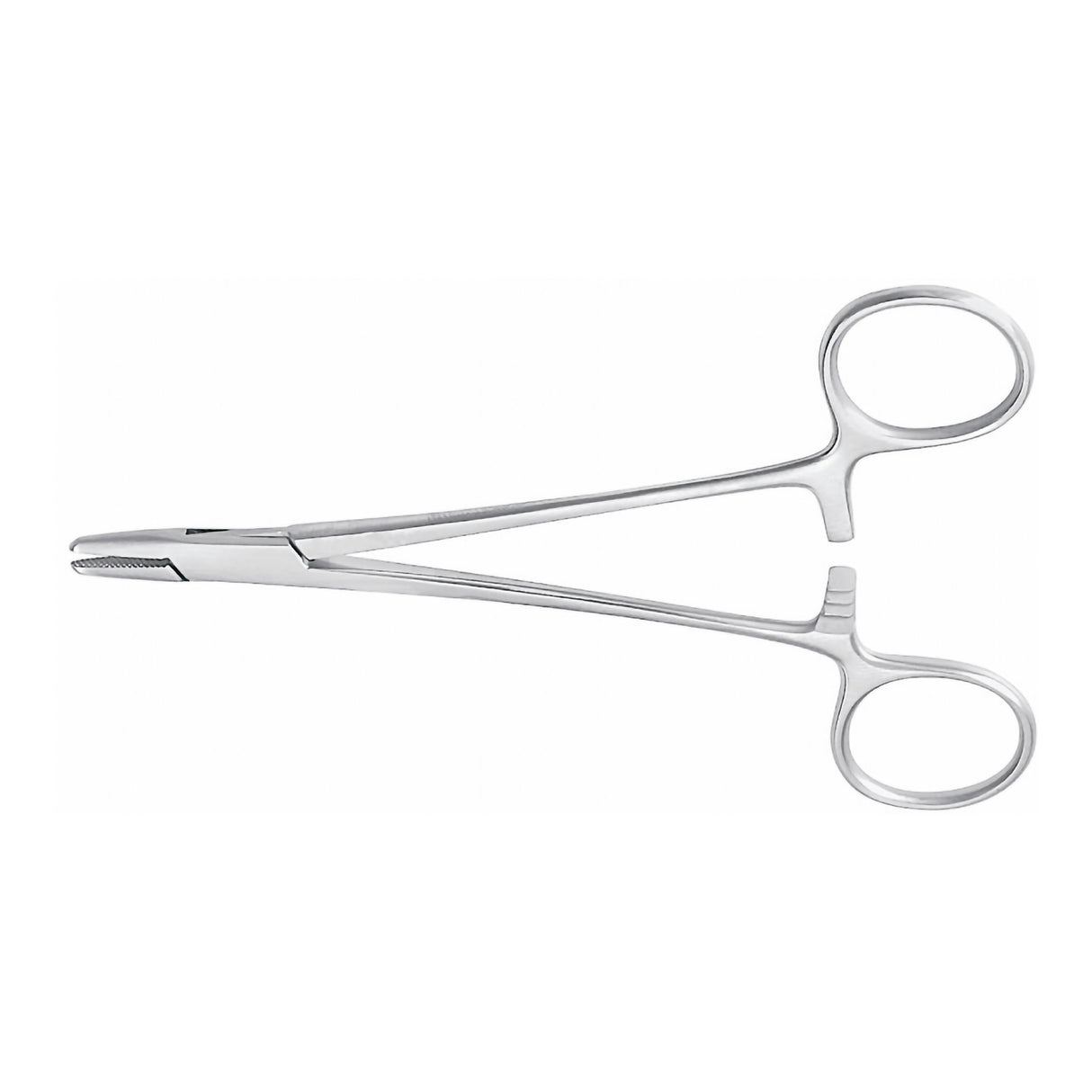 Needle Holder McKesson Argent™ Baumgartner 5-1/2 Inch Length Serrated Jaws Finger Ring Handle - BeHope