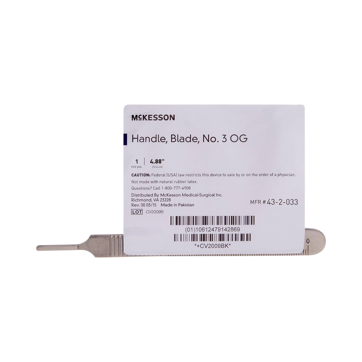 Scalpel Handle McKesson Pakistan Stainless Steel Size 3 - BeHope