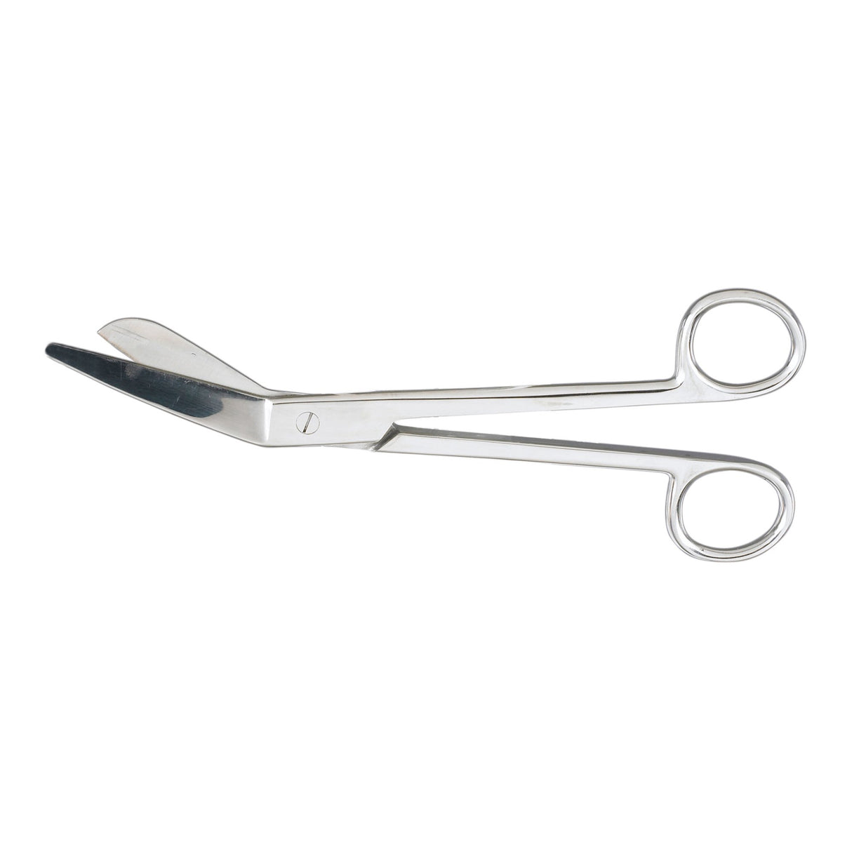 Plaster Shears McKesson Esmarch 8 Inch Length Office Grade Stainless Steel NonSterile Finger Ring Handle Angled Blunt Tip / Blunt Tip - BeHope