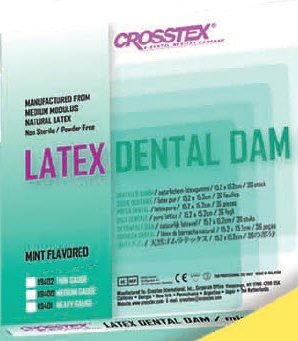 EENT Drape Crosstex® Mint Dental Dam 5 W X 5 L Inch NonSterile - BeHope