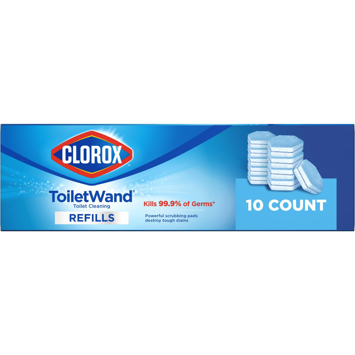Toilet Bowl Cleaner Disinfecting Refill Pads Clorox® Blue / White, 3 Inch, Sponge Head - BeHope