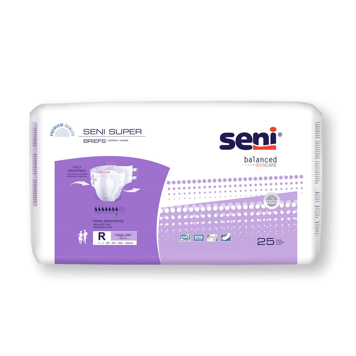 Unisex Adult Incontinence Brief Seni® Super Regular Disposable Heavy Absorbency - BeHope
