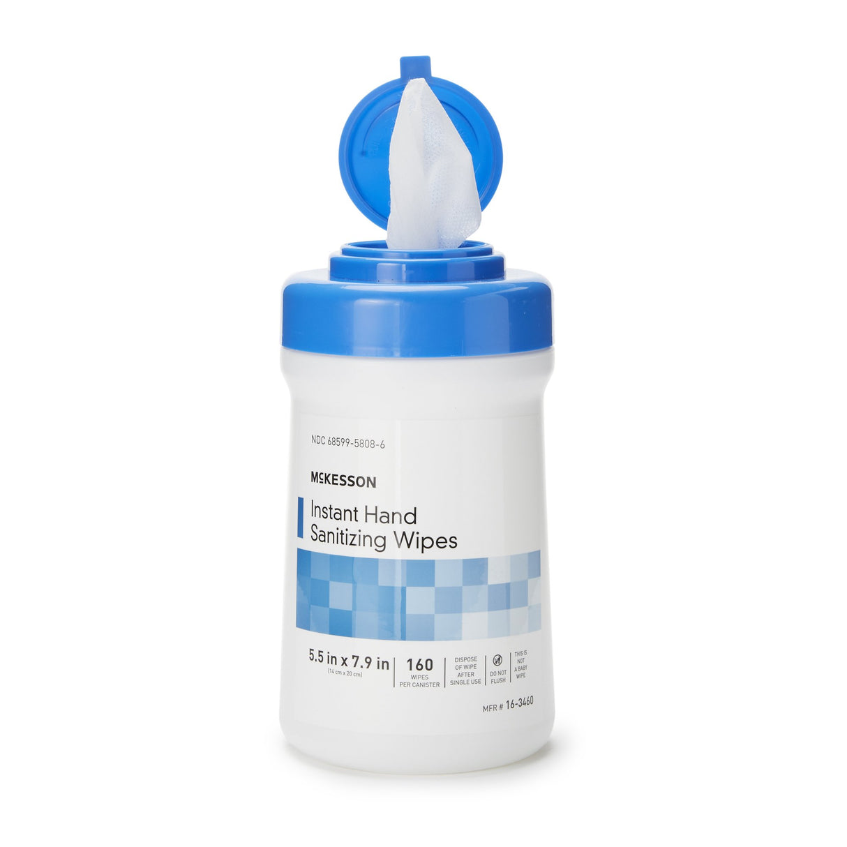 Hand Sanitizing Wipe McKesson 160 Count Ethyl Alcohol Wipe Canister - BeHope