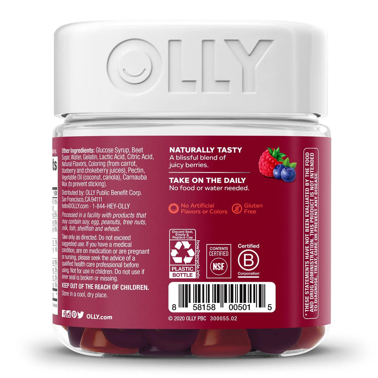 Multivitamin Supplement OLLY® Women's Multi MultiVitamins With Folic Acid Assorted Strengths - 240 mcg Gummy 90 per Bottle Blissful Berry Flavor - BeHope