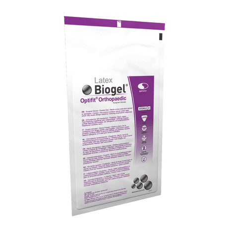 Surgical Glove Biogel® Optifit™ Orthopaedic Size 8.5 Sterile Latex Standard Cuff Length Micro-Textured Straw Not Chemo Approved - BeHope