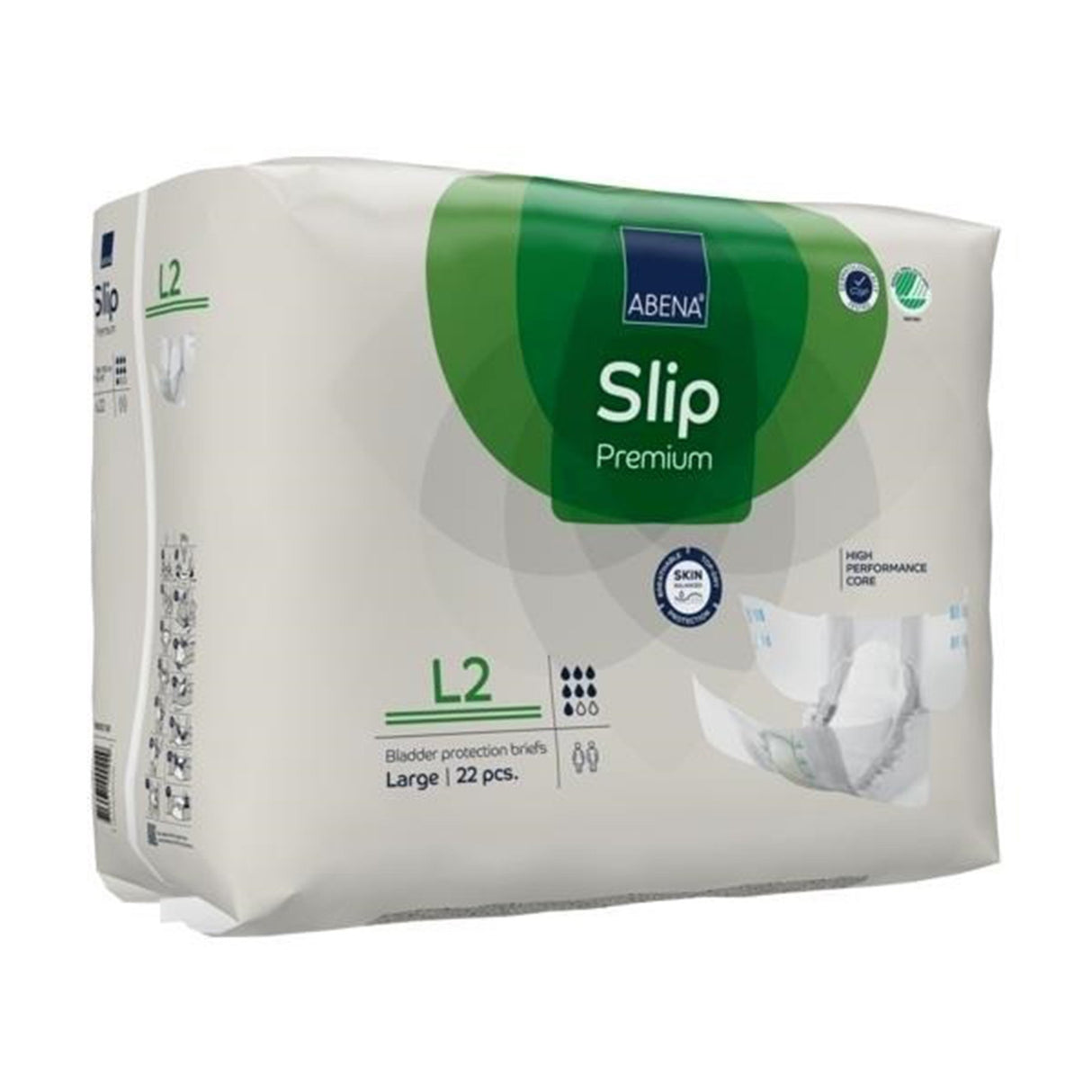 Unisex Adult Incontinence Brief Abena® Slip Premium L2 Large Disposable Heavy Absorbency - BeHope