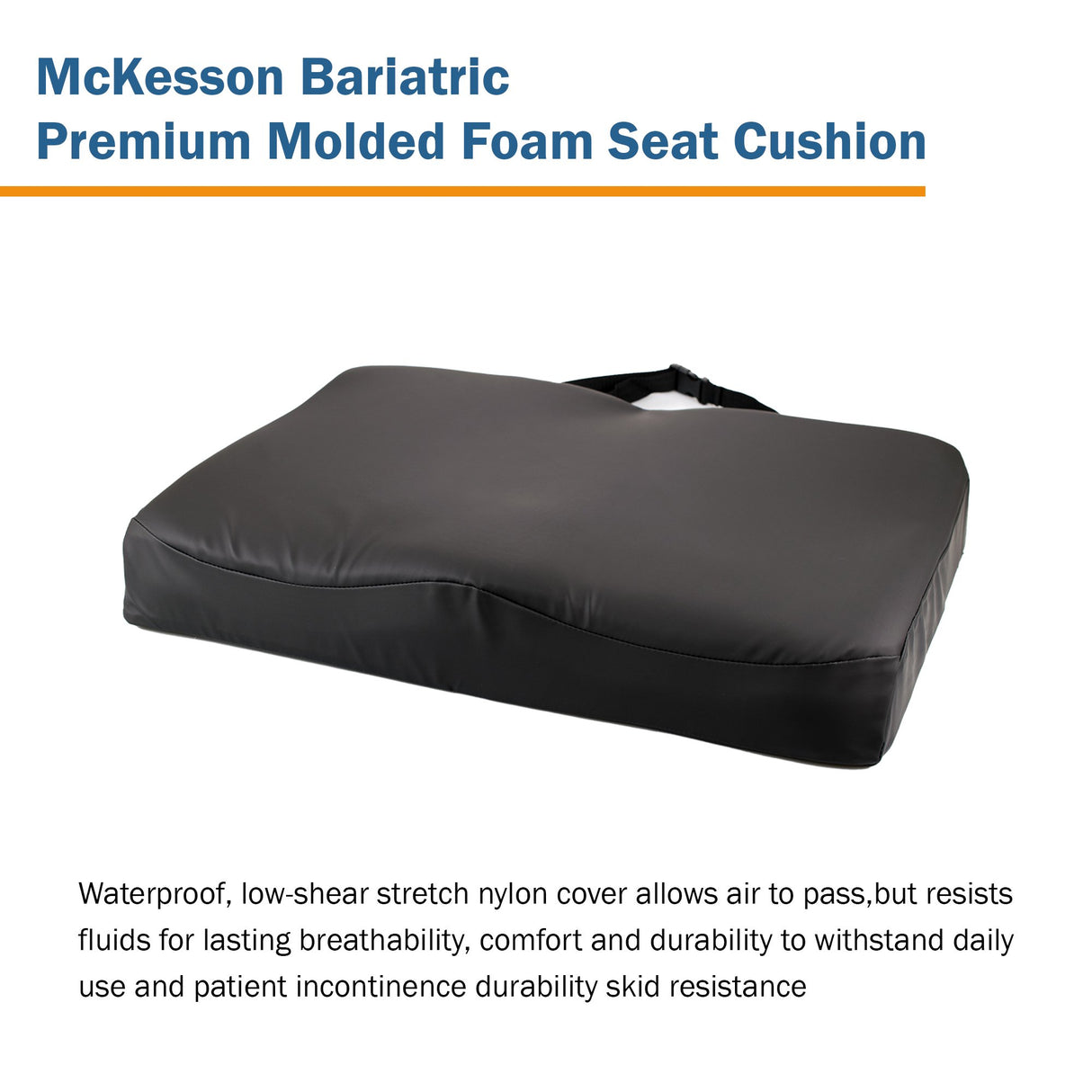 Contoured Seat Cushion McKesson 22 W X 18 L X 3 D Inch Molded Foam - BeHope