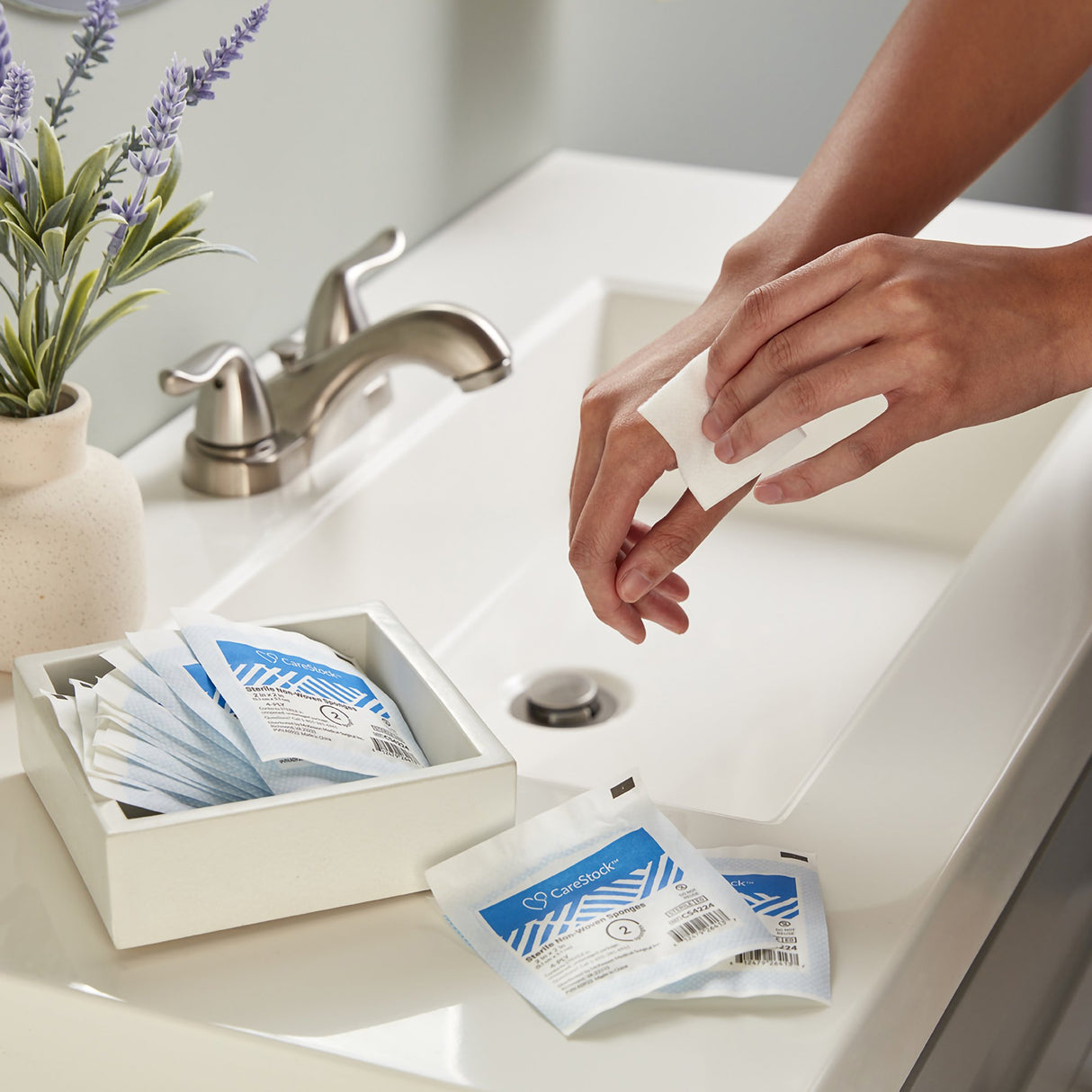 Gauze Sponge CareStock™ 2 X 2 Inch 4-Ply Sterile 2 per Pack - BeHope