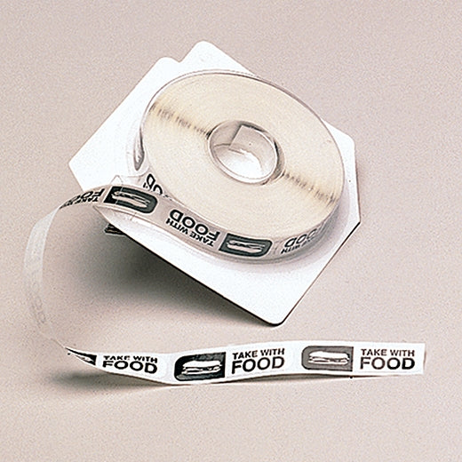 Pre-Printed Label Barkley® Auxiliary Label White Paper Take With Food Black Safety and Instructional 8-1/2 X 11 Inch - BeHope