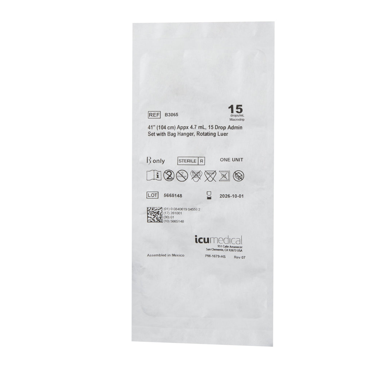 IV Extension Set ICU 41 Inch Tubing - BeHope