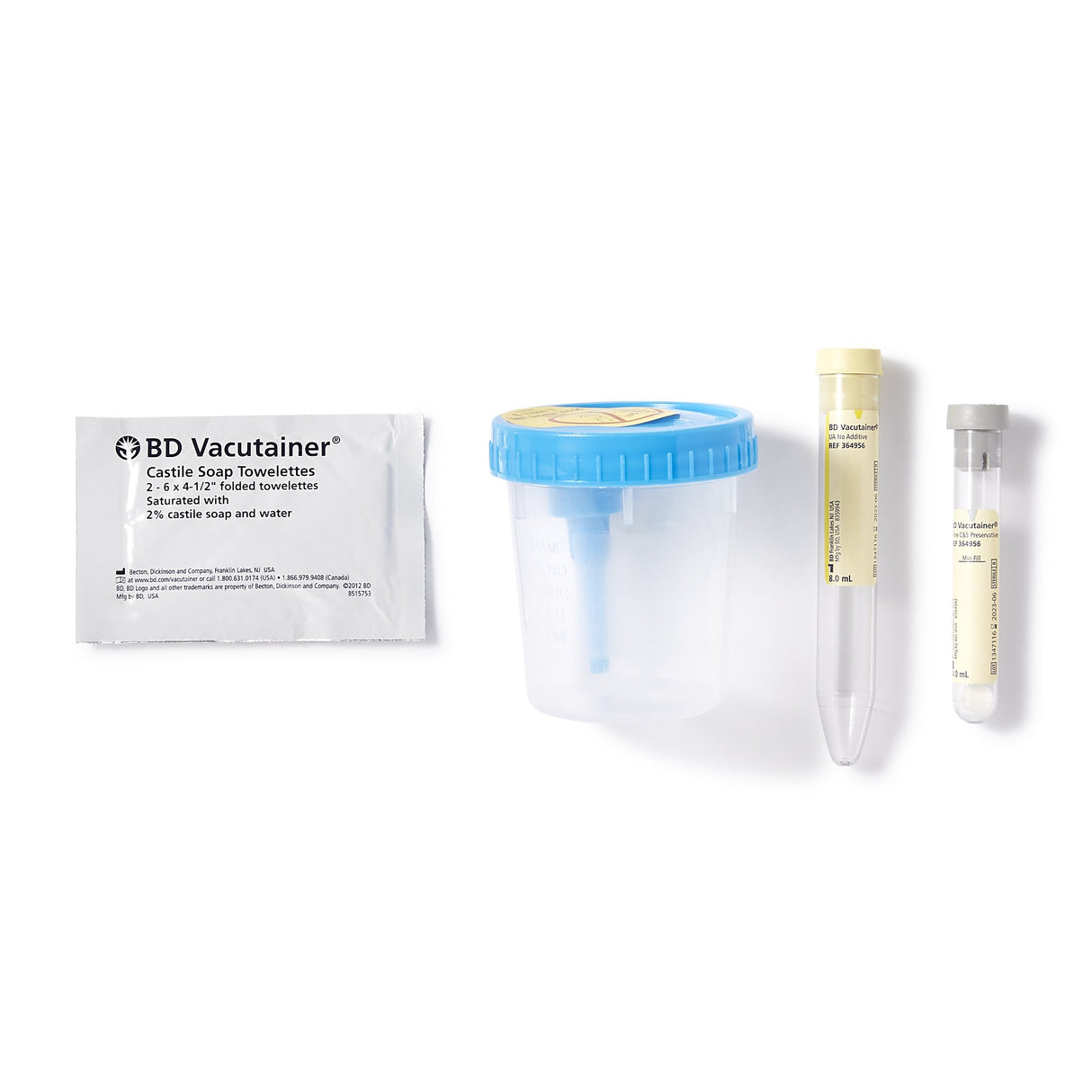 Urine Specimen Collection Kit BD Vacutainer® 4 mL / 8 mL Plastic Collection Cup / Collection Tube Sterile - BeHope