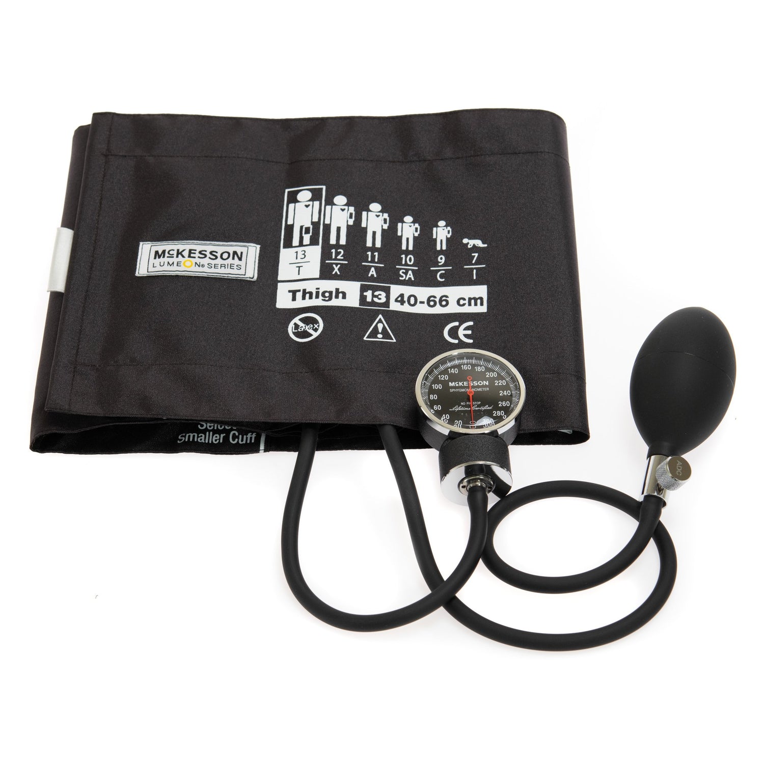 Aneroid Sphygmomanometer Unit McKesson LUMEON™ Thigh Cuff Nylon Cuff 40 - 66 cm Pocket Aneroid - BeHope