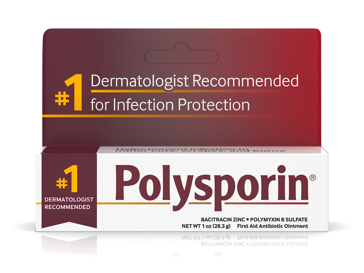 First Aid Antibiotic Bacitracin / Polymyxin B Polysporin® Ointment 1 oz. Tube - BeHope