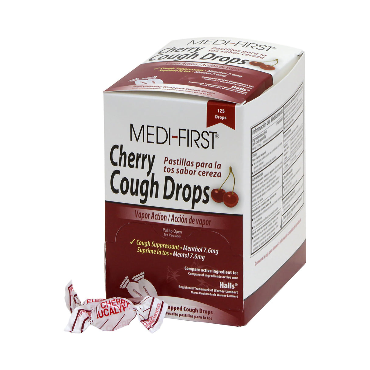 Cold and Cough Relief Medi-First® Plus 7.6 mg Strength Lozenge 125 per Box - BeHope
