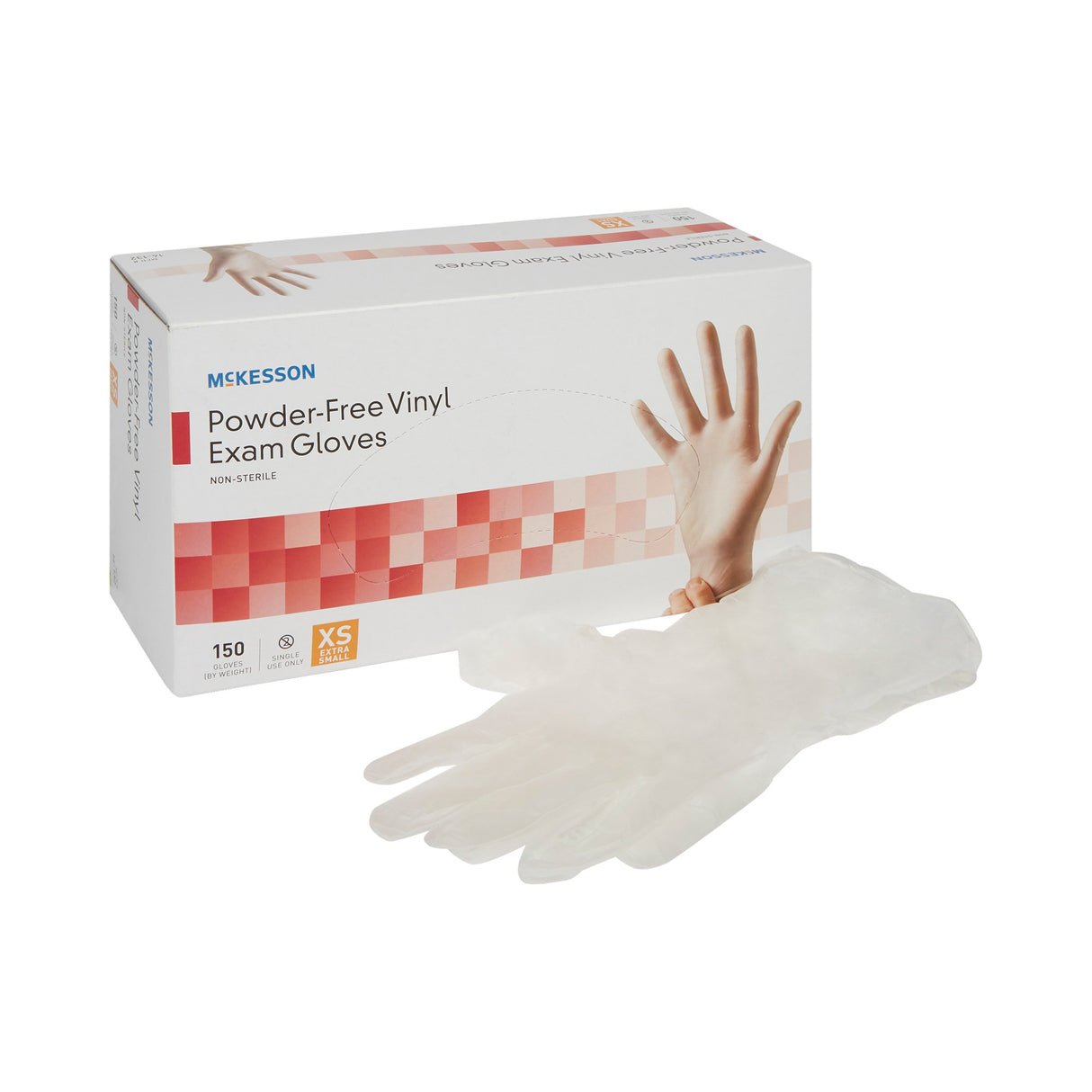 Exam Glove McKesson X-Small NonSterile Vinyl Standard Cuff Length Smooth Clear Not Rated - BeHope