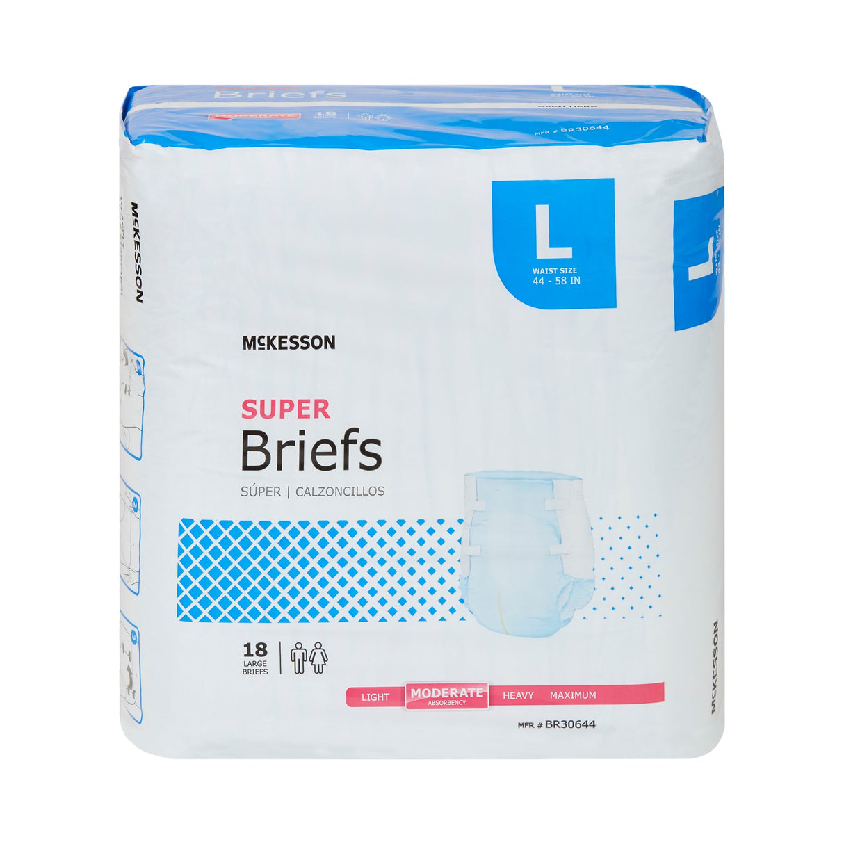 Unisex Adult Incontinence Brief McKesson Large Disposable Moderate Absorbency - BeHope