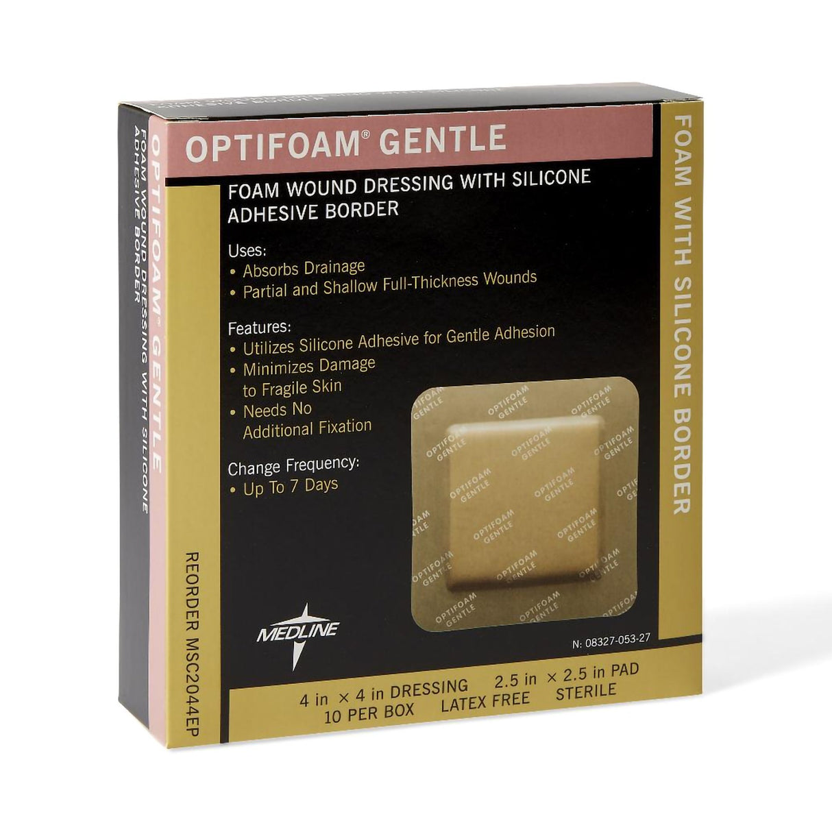 Foam Dressing Optifoam® Gentle 4 X 4 Inch With Border Waterproof Backing Silicone Border Square Sterile - BeHope