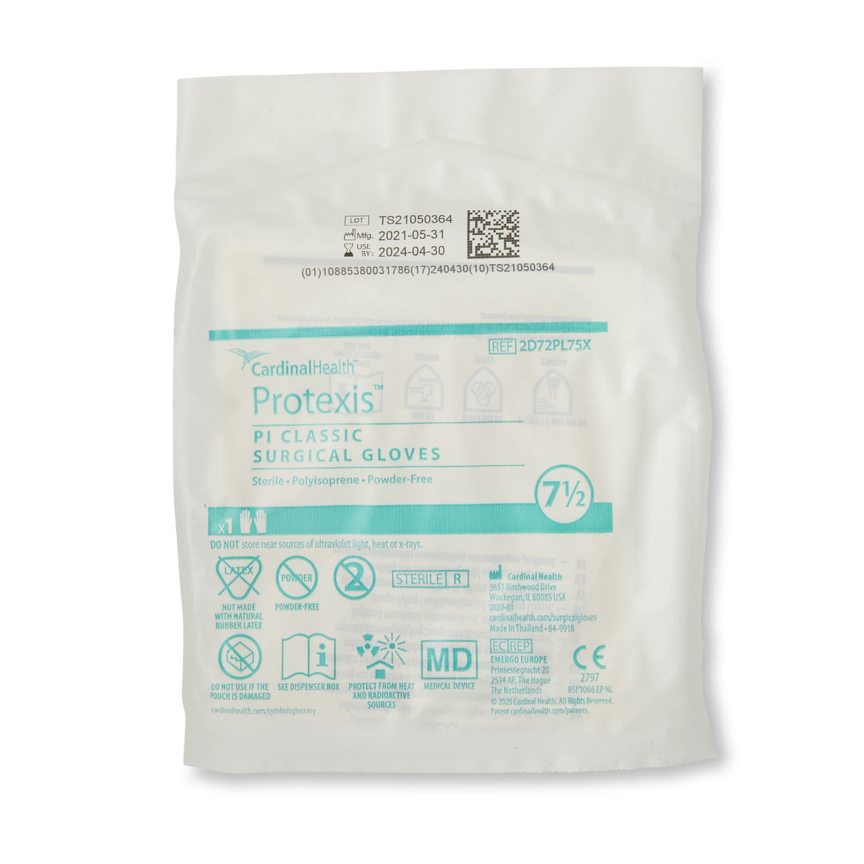 Surgical Glove Protexis™ PI Classic Size 7.5 Sterile Polyisoprene Standard Cuff Length Smooth Ivory Not Chemo Approved - BeHope