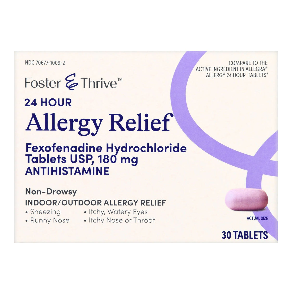 Allergy Relief Foster & Thrive™ 180 mg Strength Tablet 30 per Box - BeHope