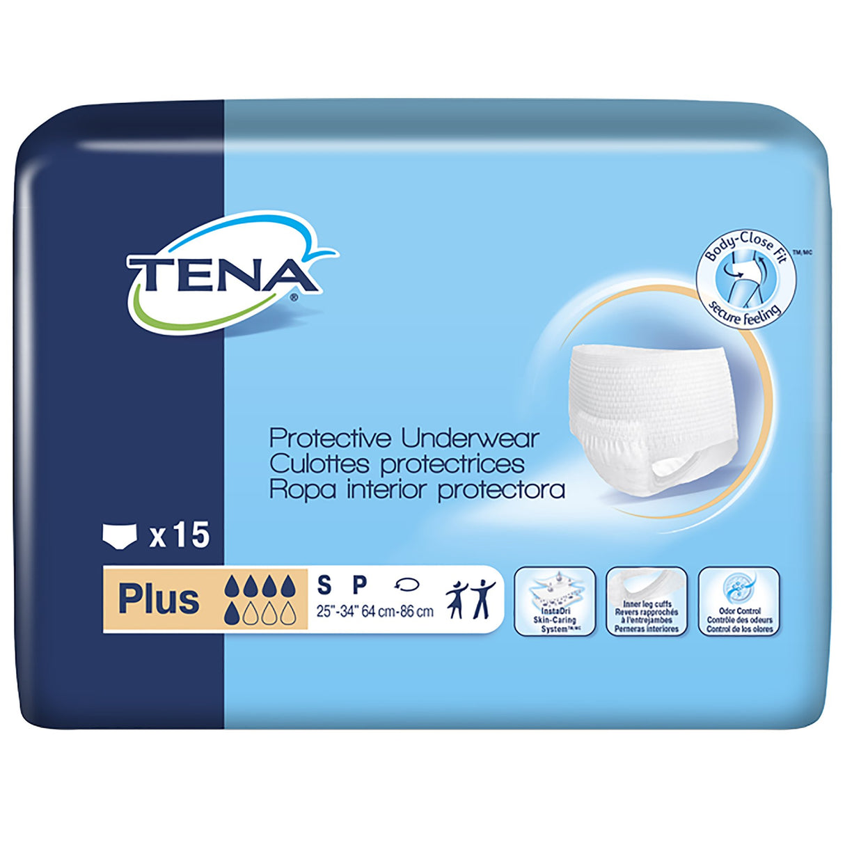 Unisex Adult Absorbent Underwear TENA ProSkin™ Plus Pull On with Tear Away Seams Small Disposable Moderate Absorbency - BeHope