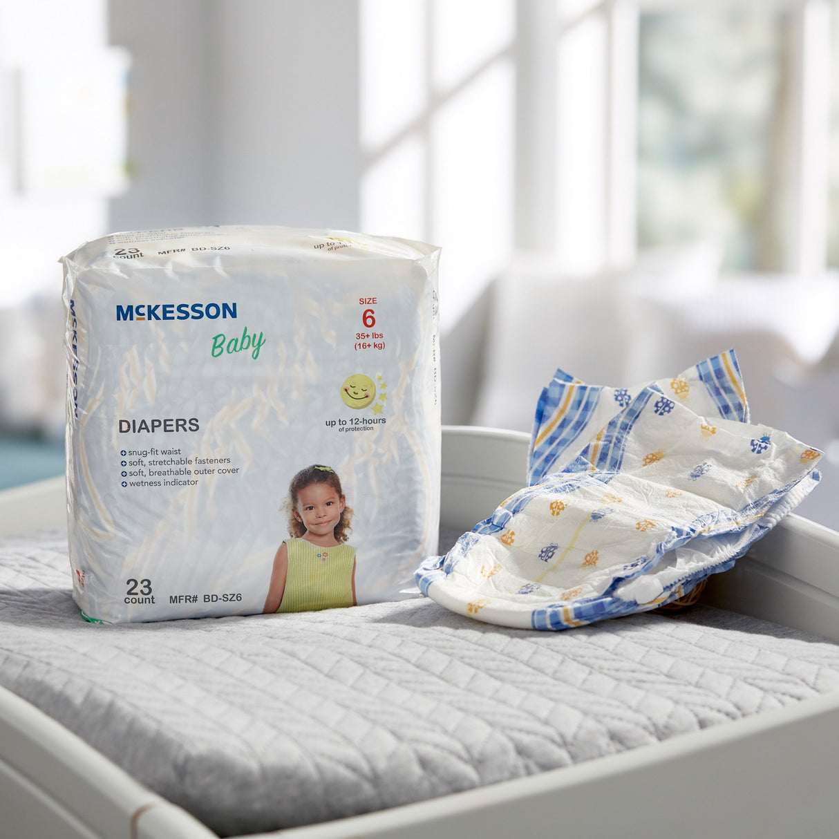 Unisex Baby Diaper McKesson Size 6 Disposable Heavy Absorbency - BeHope