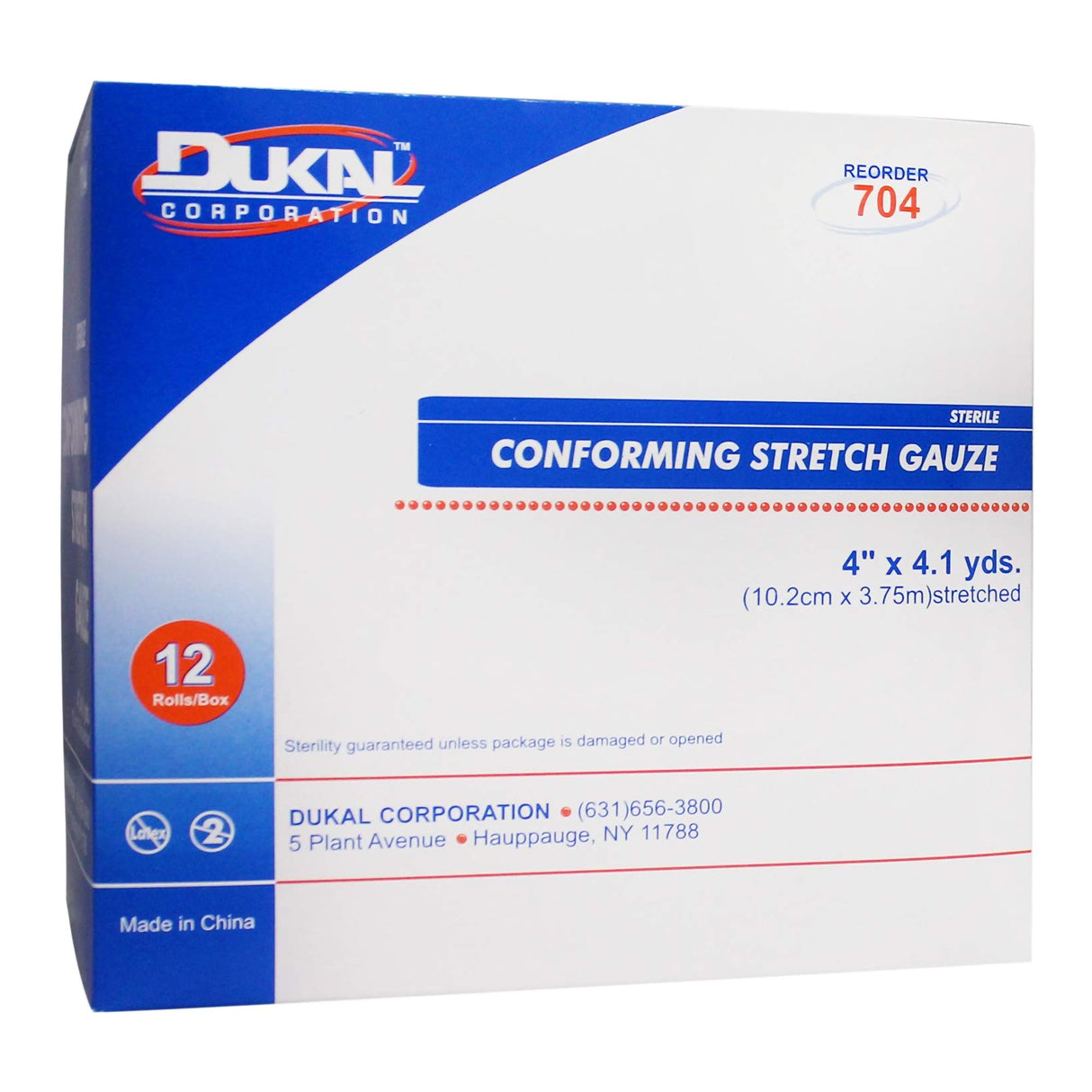 Conforming Bandage Dukal™ 4 Inch X 4-1/10 Yard 1-Ply Sterile 1 per Pack - BeHope
