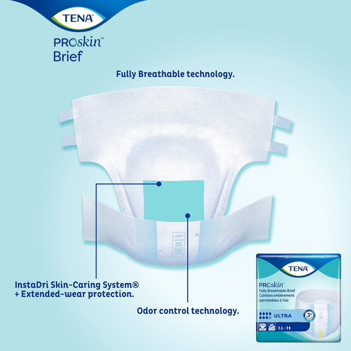 Unisex Adult Incontinence Brief TENA ProSkin™ Ultra X-Large Disposable Heavy Absorbency - BeHope