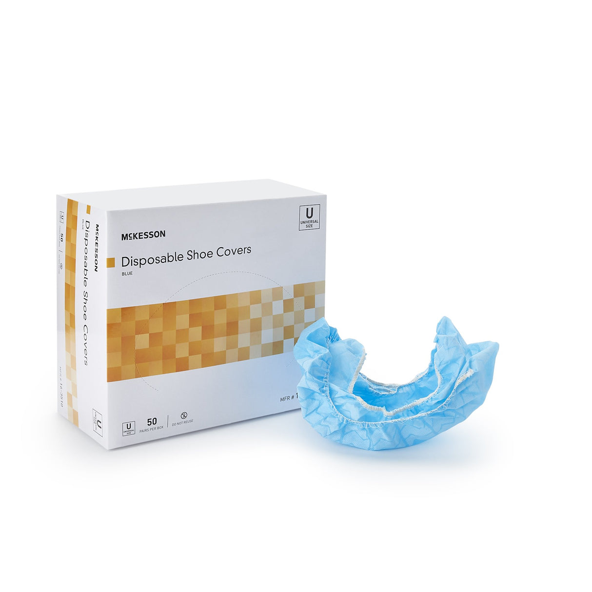 Shoe Cover McKesson One Size Fits Most Shoe High Nonskid Sole Blue NonSterile - BeHope