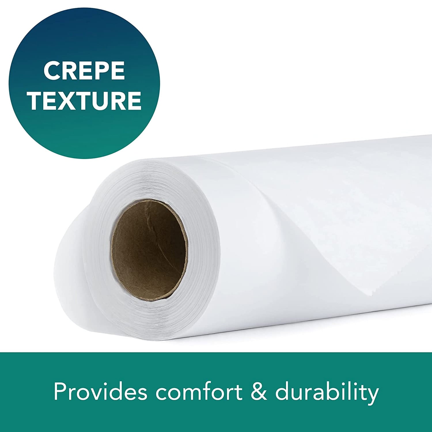 Table Paper Tidi® Choice 21 Inch Width 125 Foot Length White Crepe - BeHope