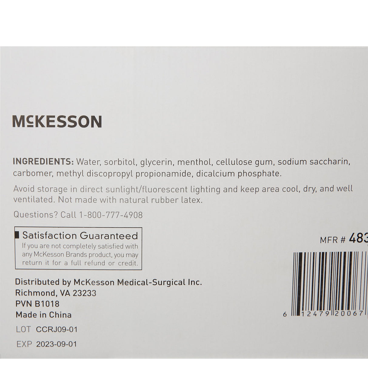 Oral Swab McKesson Dentifrice Foam Tip 10 per Pack - BeHope