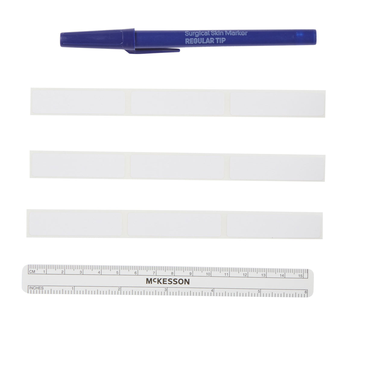 Skin Marker with Ruler and Labels McKesson Prep-Resistant Gentian Violet Ink Sterile Full Size Regular Tip - BeHope
