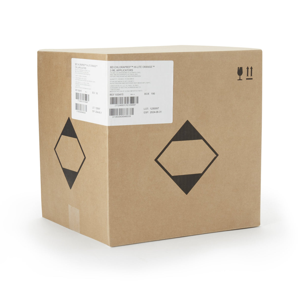 Skin Prep Solution ChloraPrep™ Hi-Lite Orange™ 3 mL Foam Applicator 2% / 70% Strength CHG (Chlorhexidine Gluconate) / Isopropyl Alcohol Sterile - BeHope