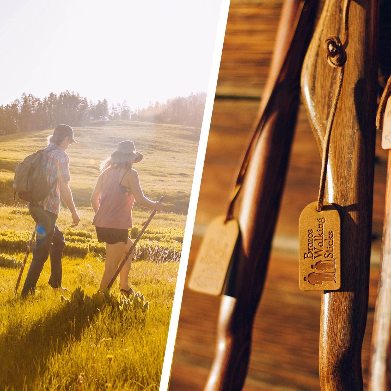 Walking Stick Brazos™ Twisted HitchHiker Wood 58 Inch Height Tan Oak - BeHope