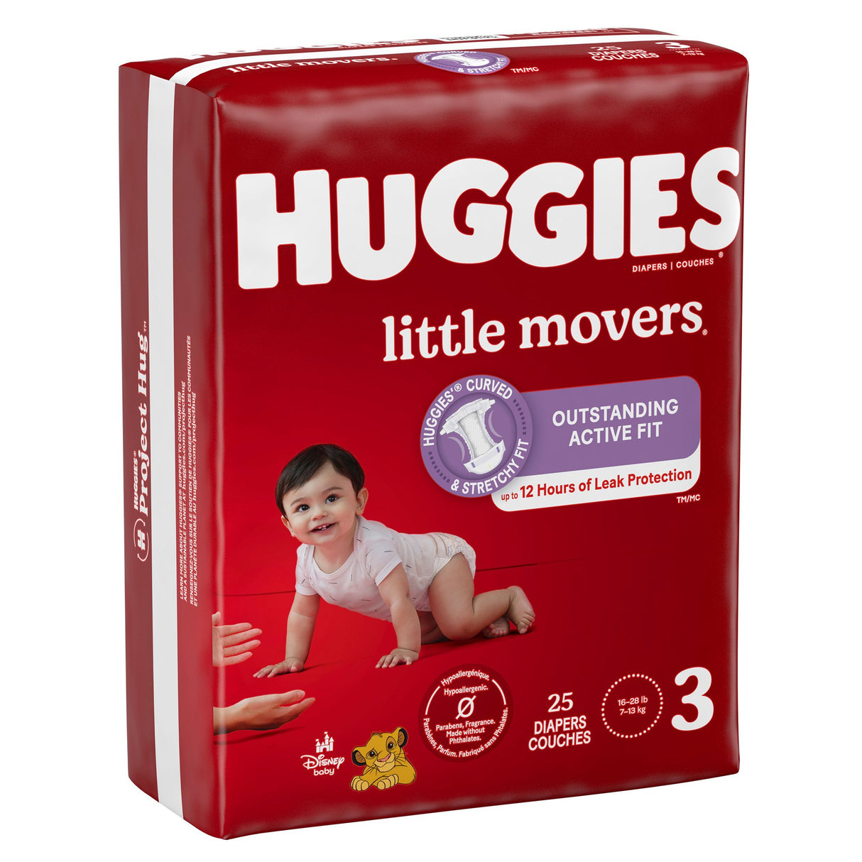 Unisex Baby Diaper Huggies® Little Movers Size 3 Disposable Moderate Absorbency - BeHope