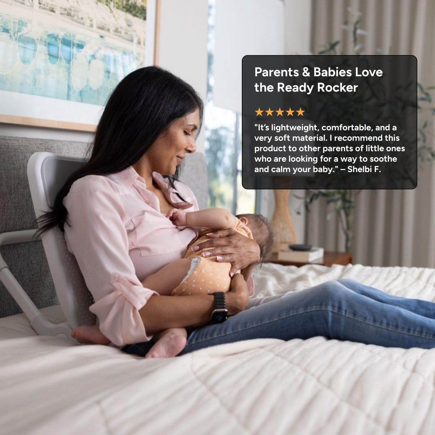 Lumbar Support Seat Rocking Device Ready Rocker® 17 W X 18 L X 3-1/2 D Inch Aluminum / Foam - BeHope