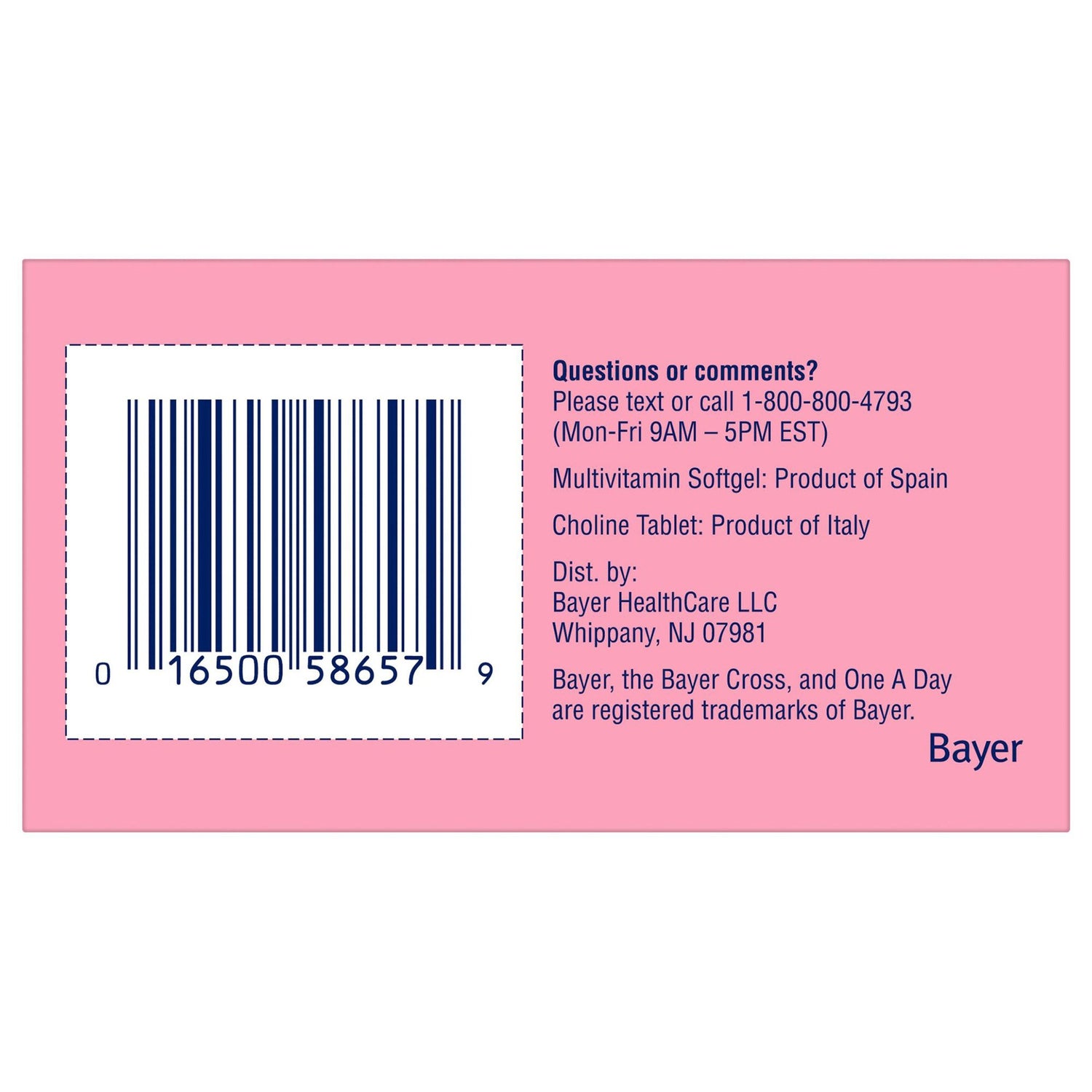 Prenatal Vitamin Supplement One A Day® Softgel 60 per Bottle - BeHope