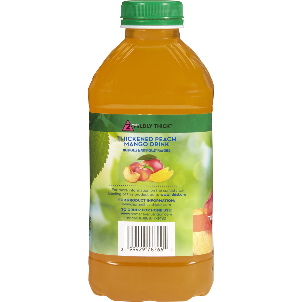 Thickened Beverage Thick & Easy® Clear 46 oz. Bottle Peach Mango Flavor Liquid IDDSI Level 2 Mildly Thick - BeHope