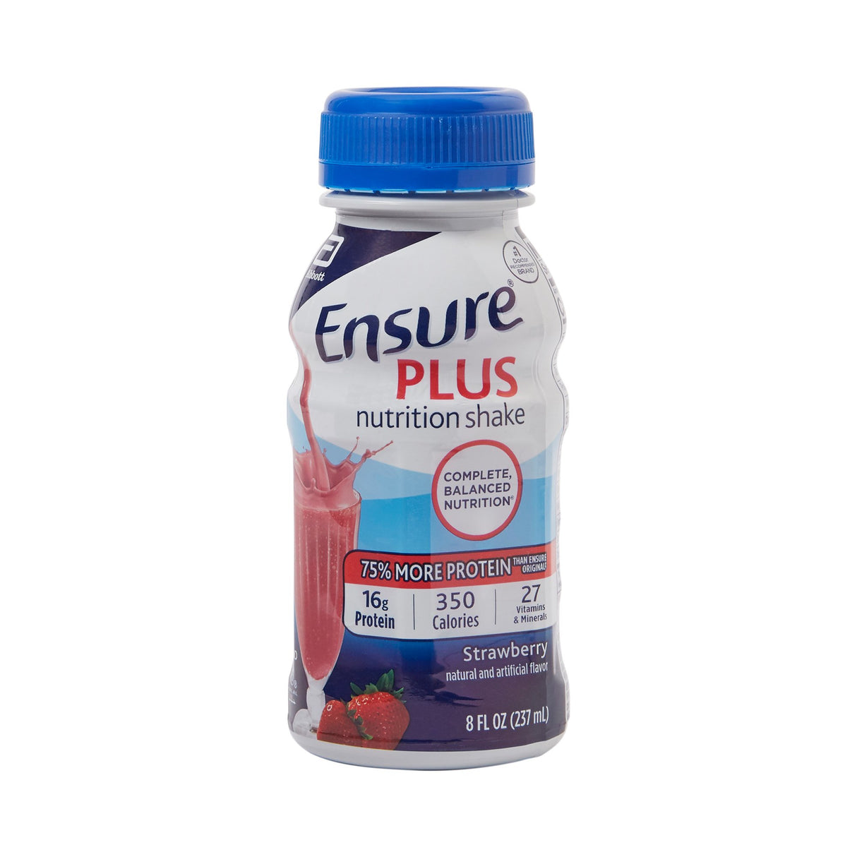 Oral Supplement Ensure® Plus Nutrition Shake Strawberry Flavor Liquid 8 oz. Bottle - BeHope