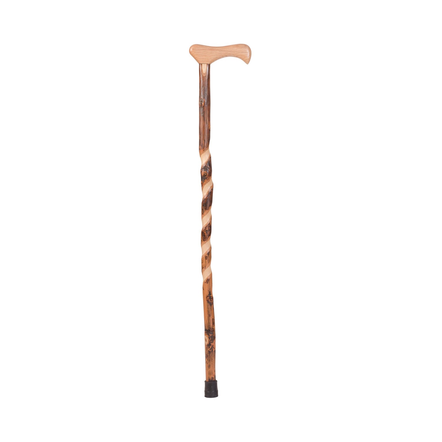 T-Handle Cane Brazos™ Twisted Wood 37 Inch Height Hickory - BeHope