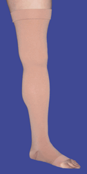 Compression Stocking Jobst® Relief Thigh High Medium Beige Open Toe - BeHope
