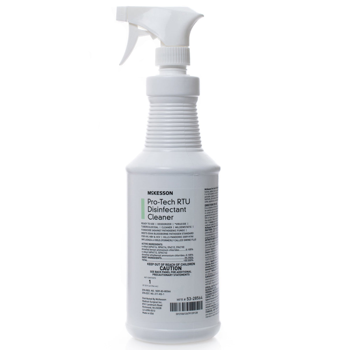 Surface Disinfectant Cleaner McKesson Pro-Tech Quaternary Based J-Fill® Dispensing Systems Liquid 32 oz. Bottle Floral Scent NonSterile - BeHope