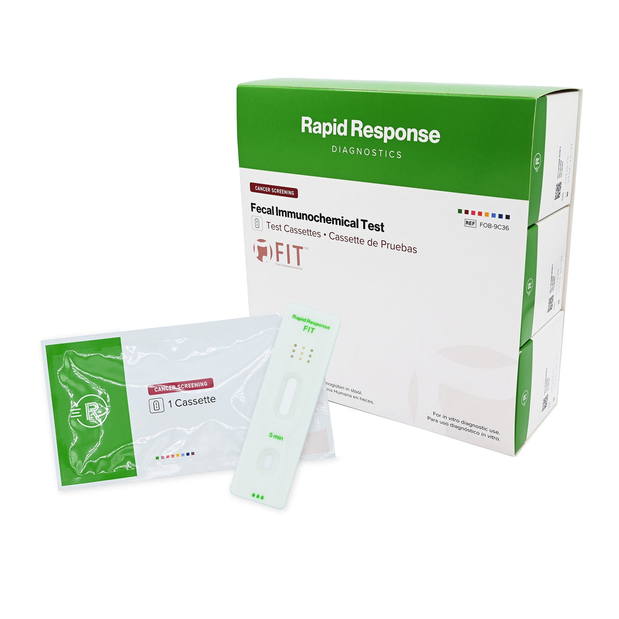 Cancer Screening Test Kit Rapid Response™ Fecal Occult Blood Test (iFOB or FIT) 36 Tests CLIA Waived - BeHope