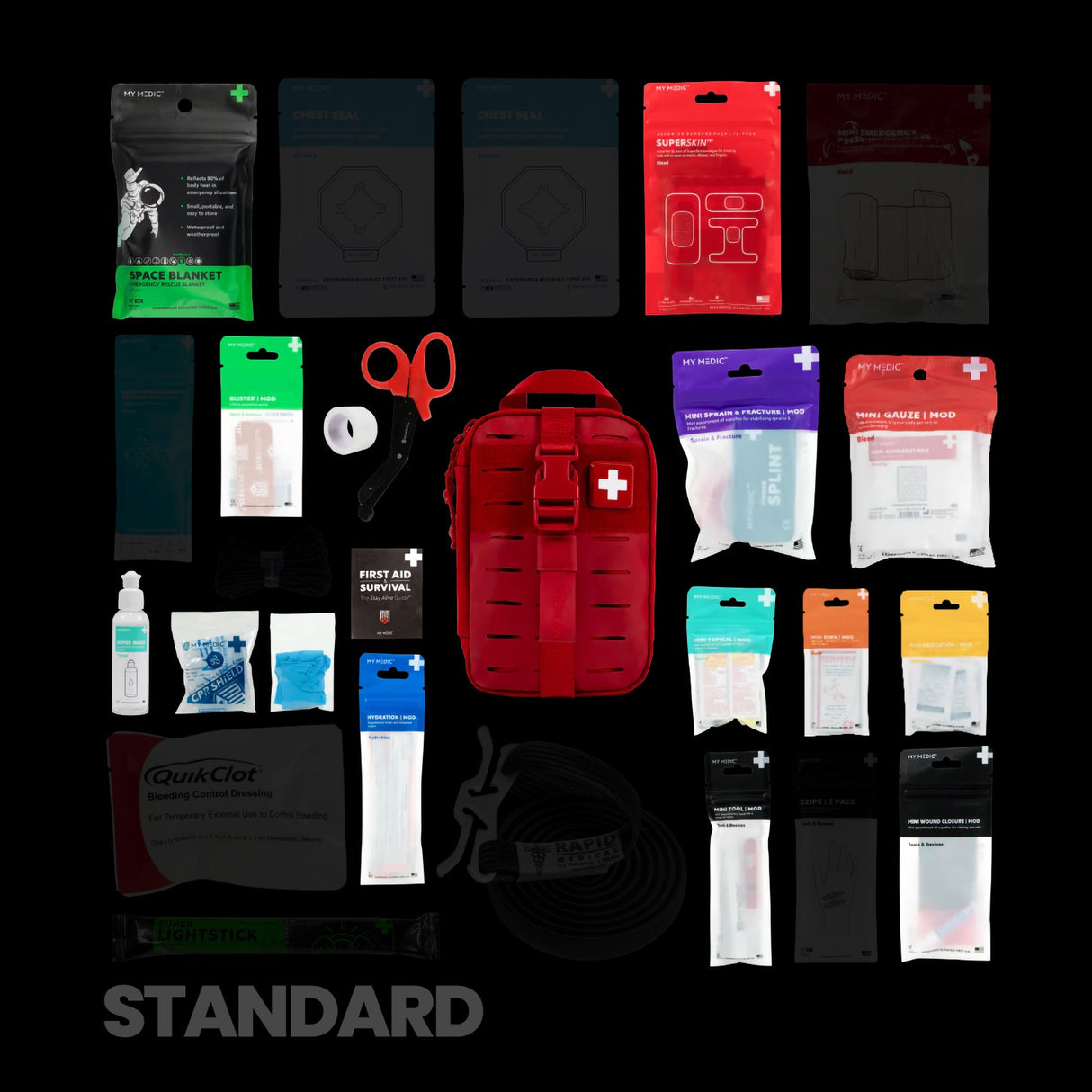 First Aid Kit My Medic MYFAK Mini Standard Red Soft Bag - BeHope