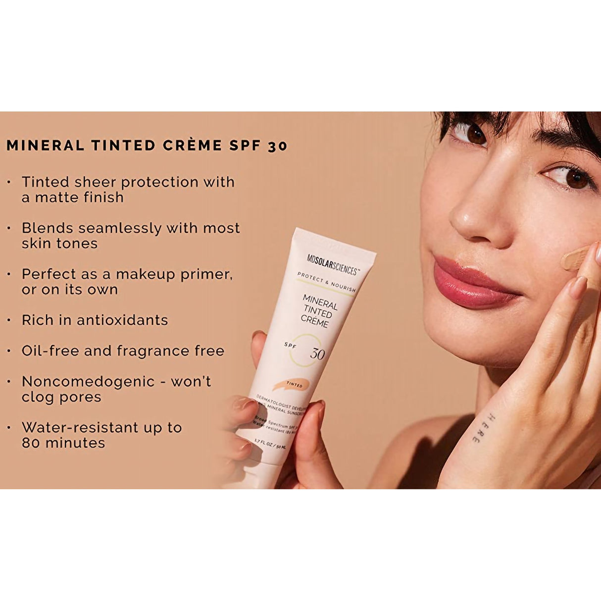 Sunscreen MDSolarSciences® Mineral Tinted Crème SPF 30 Cream 1.7 oz. Tube - BeHope