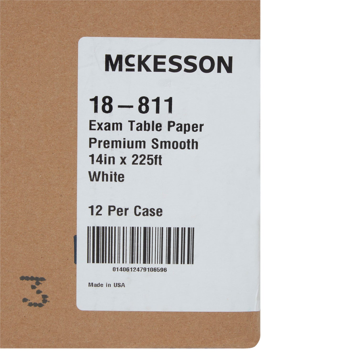 Table Paper McKesson 14 Inch Width 225 Foot Length White Smooth - BeHope