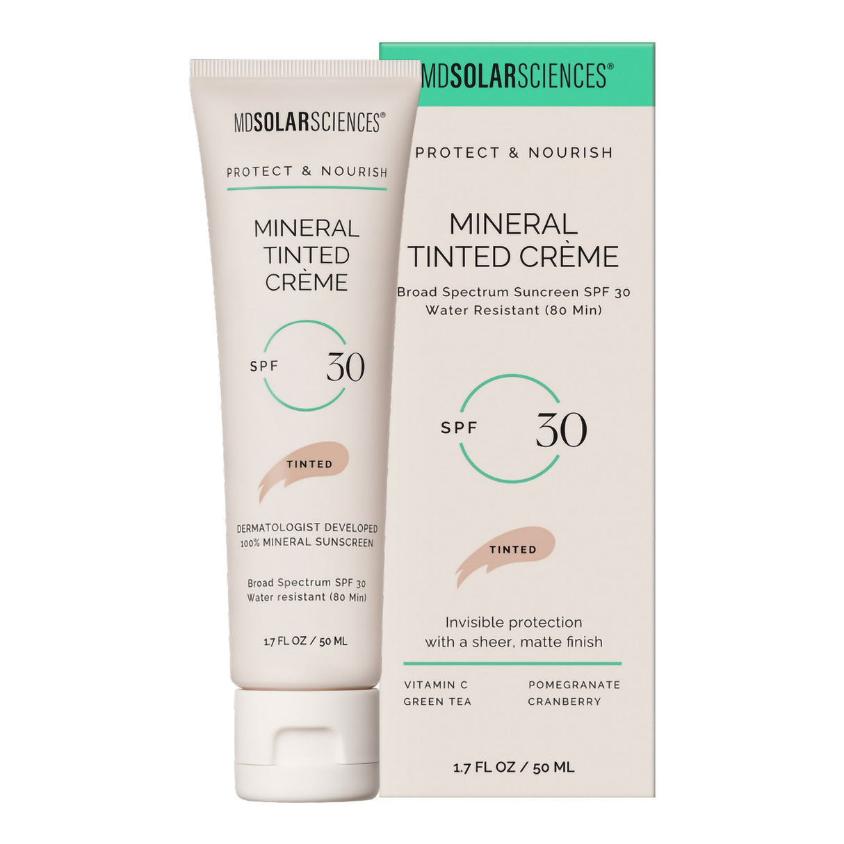 Sunscreen MDSolarSciences® Mineral Tinted Crème SPF 30 Cream 1.7 oz. Tube - BeHope