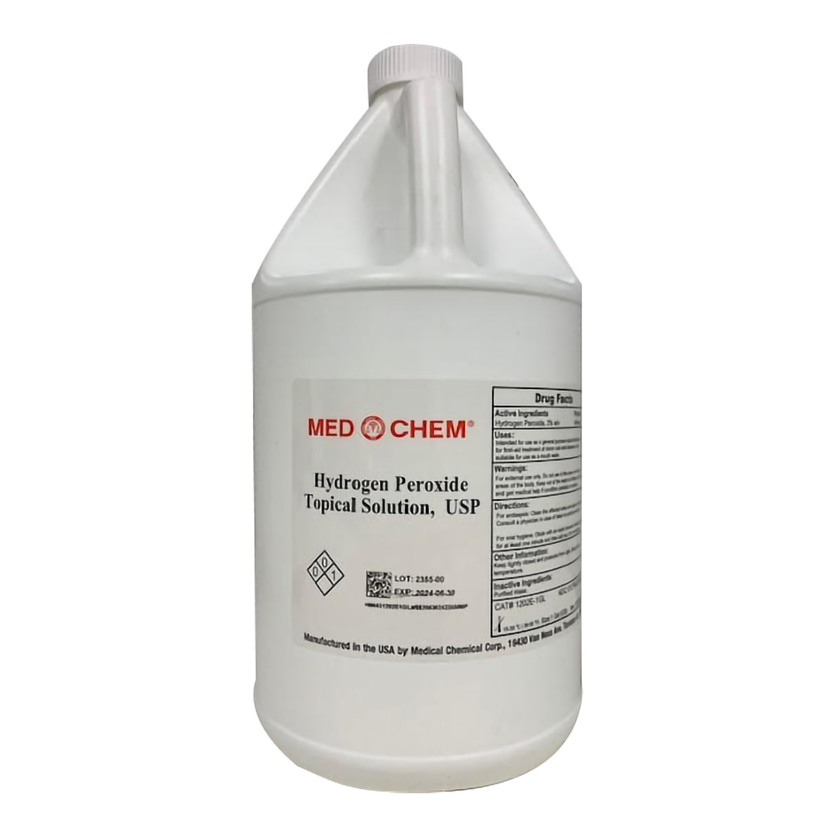 Antiseptic Hydrogen Peroxide Med Chem® Topical Liquid 1 Gal. Bottle - Behope