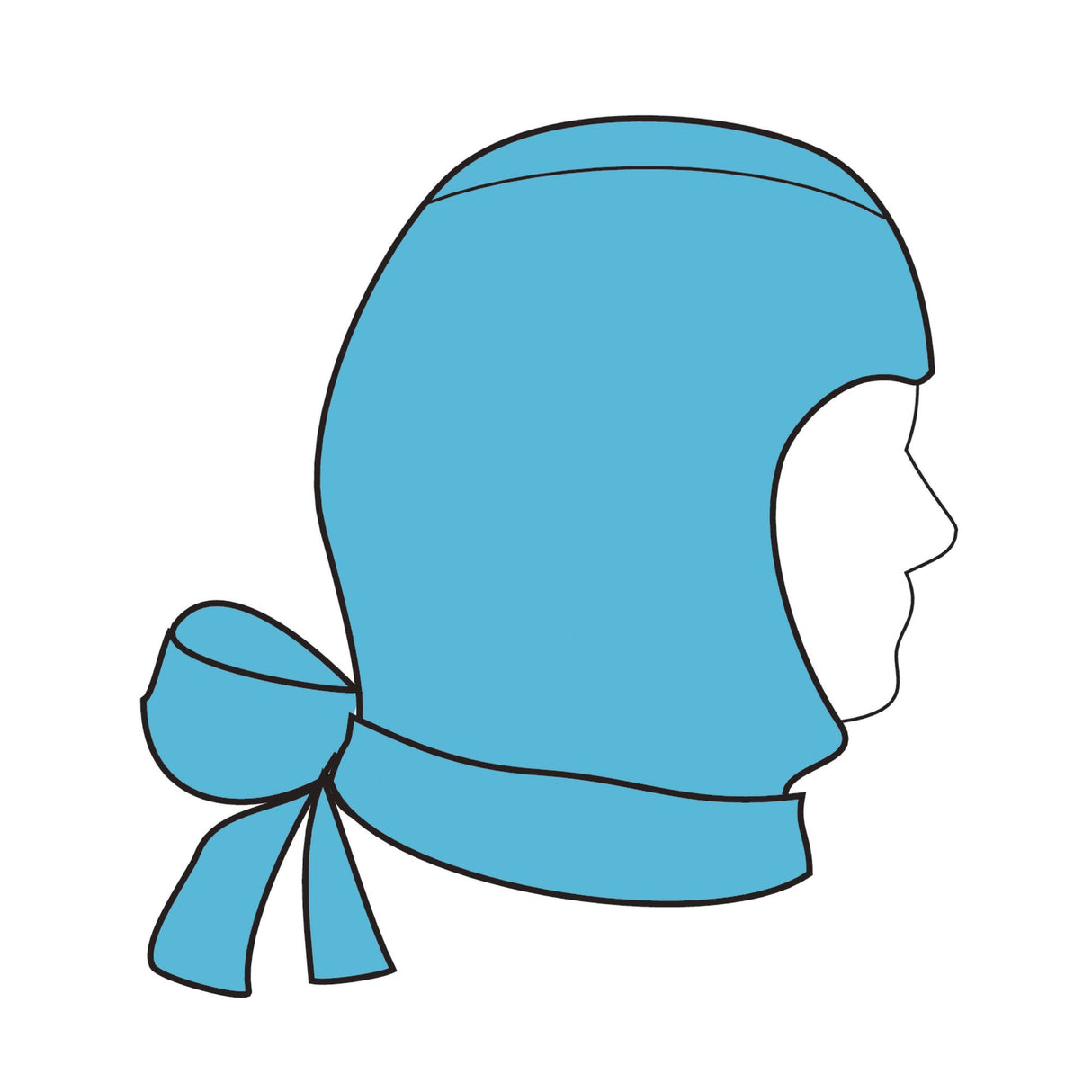 Surgical Head Covering One Size Fits Most Blue Tie Closure - BeHope