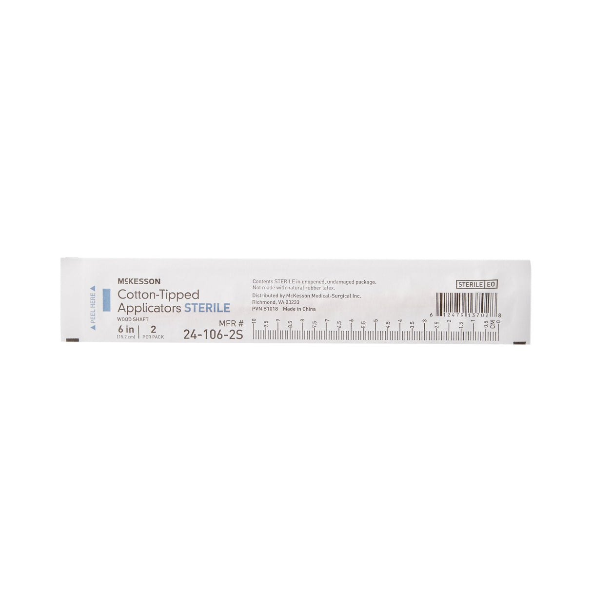 Swabstick McKesson Cotton Tip Wood Shaft 6 Inch Sterile 2 per Pack - BeHope
